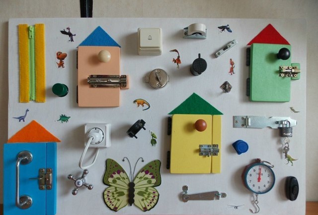 Бизиборд своими руками: 5 простых шагов изготовления, обзор идей и фото с вариантами